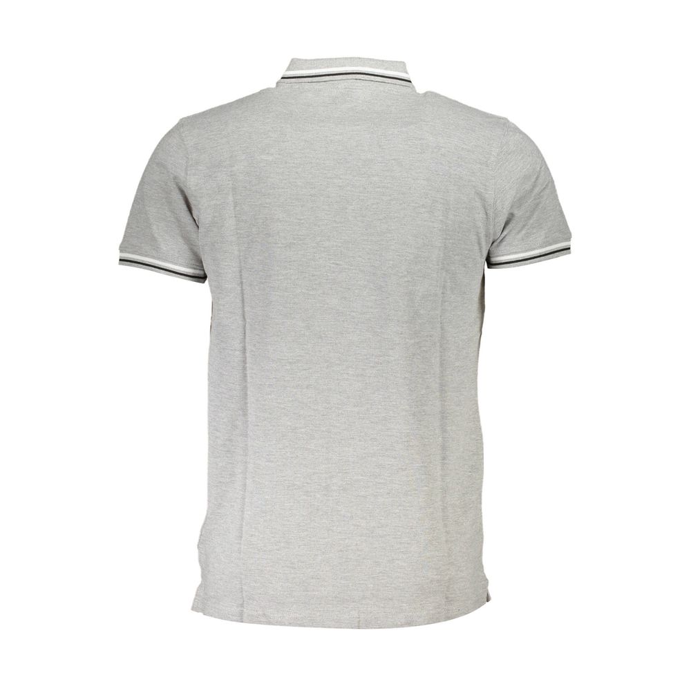 Cavalli Class Gray Cotton Polo Shirt