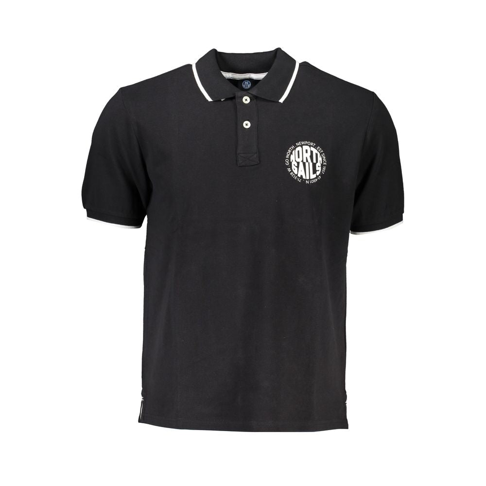 North Sails Black Cotton Polo Shirt