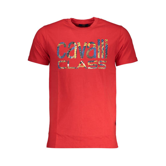 Cavalli Class Red Cotton T-Shirt