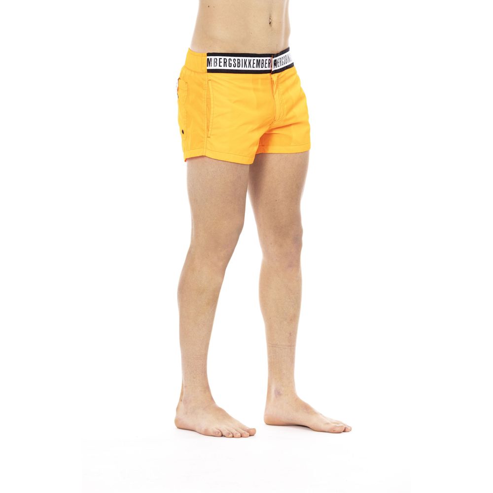 Bikkembergs Orange Polyamide Men Swimwear