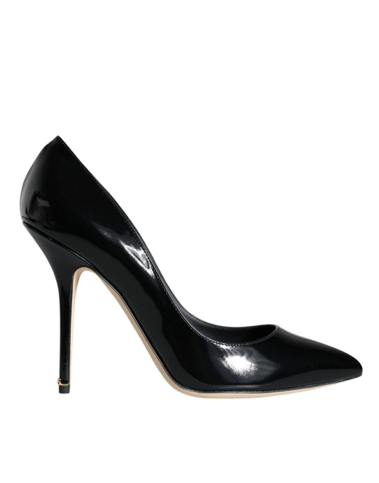 Dolce & Gabbana Black Patent Leather Bellucci Pumps Heels Shoes