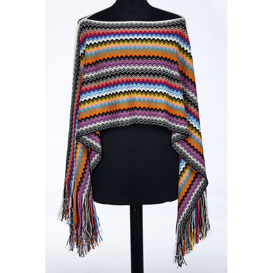 Missoni Multicolor Wool Women Poncho