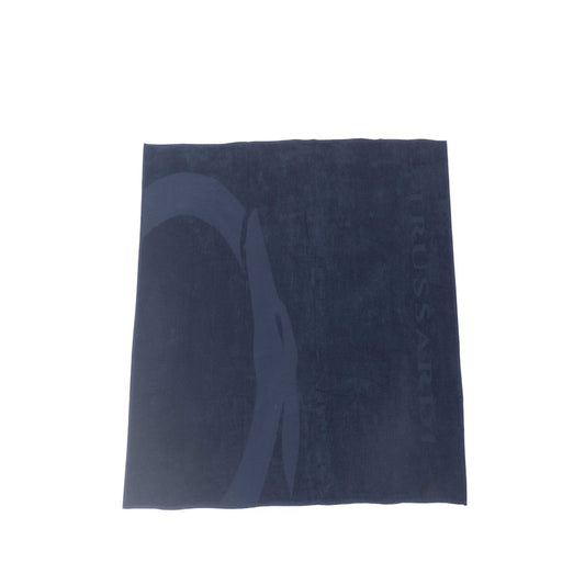 Trussardi Beachwear Blue Cotton Men Towel