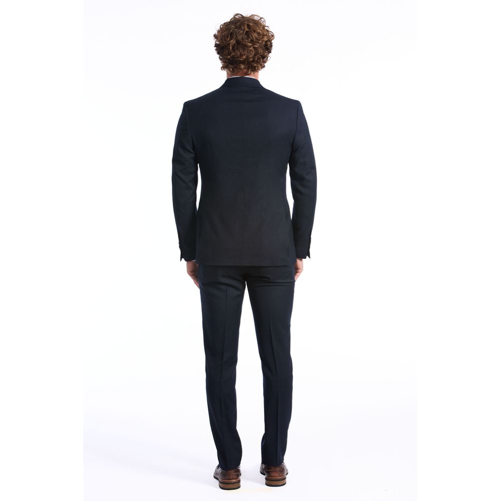 Baldinini Trend Blue Wool Men Suit