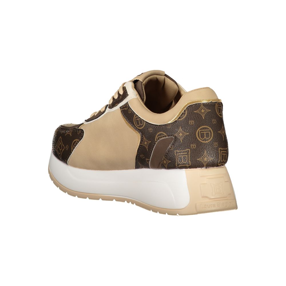 Laura Biagiotti Beige Polyethylene Women Sneaker