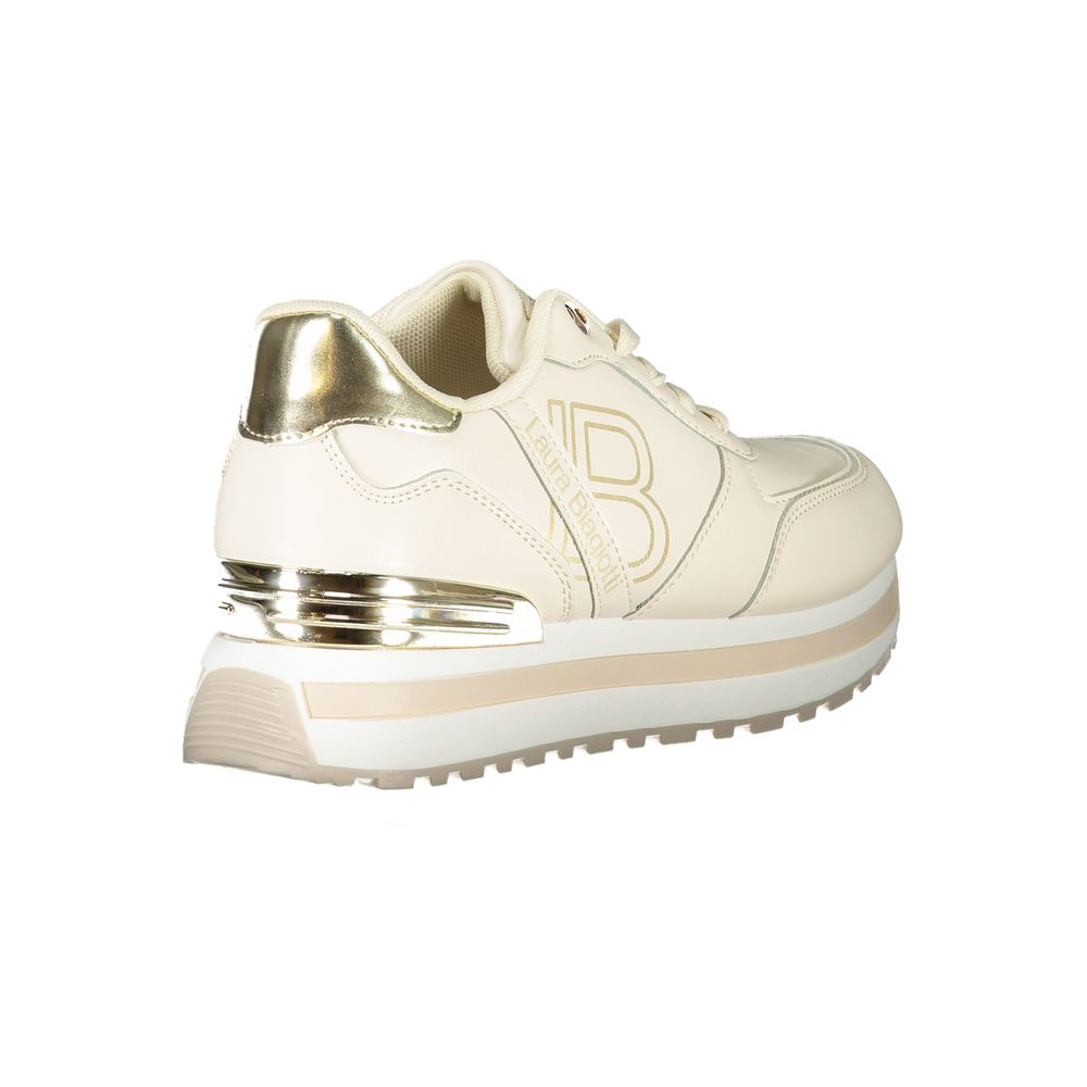 Laura Biagiotti Beige Polyethylene Women Sneaker