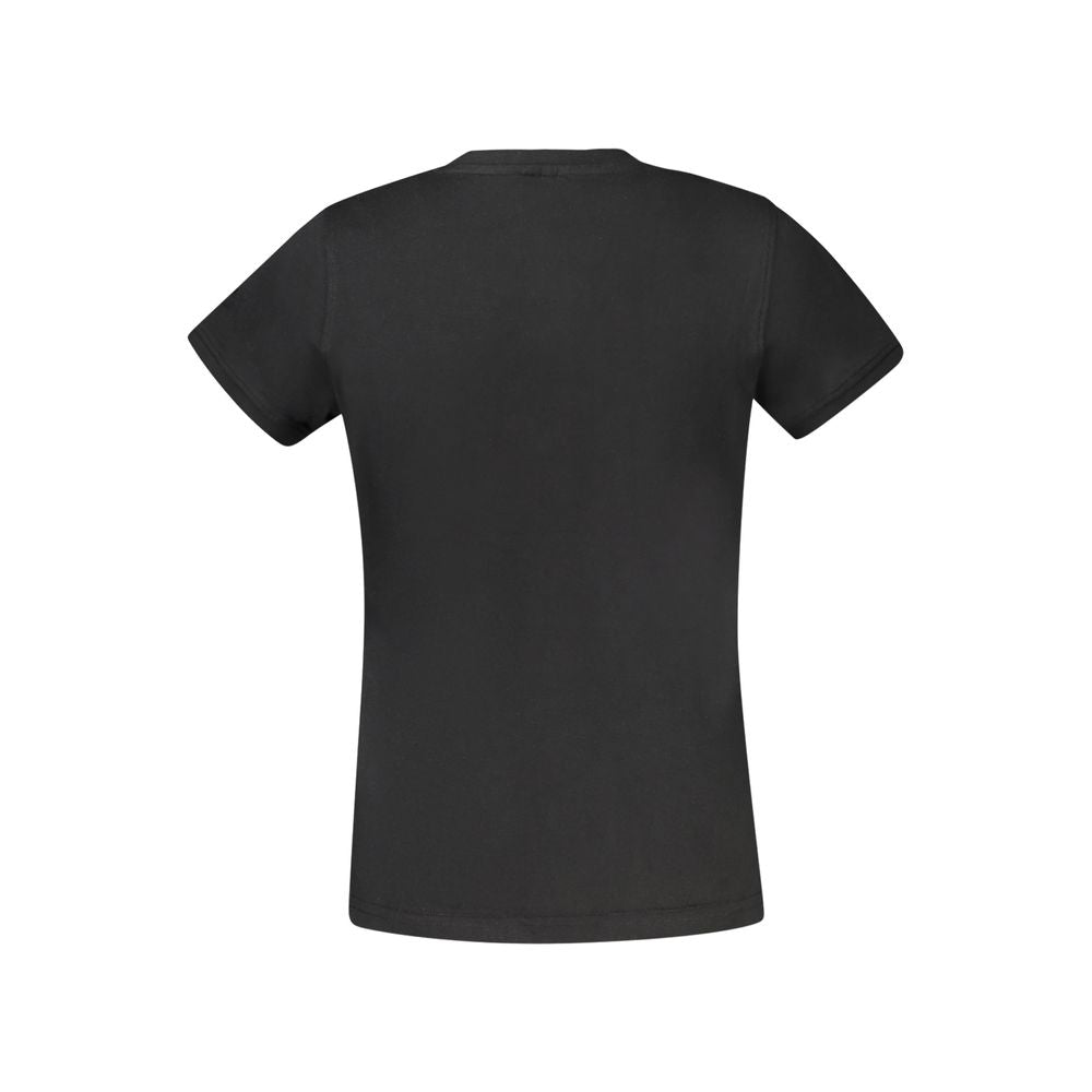 Kappa Black Cotton Women T-Shirt