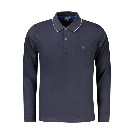 Coveri Moving Blue Cotton Men Polo Shirt