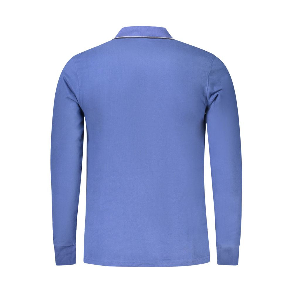 Coveri Moving Blue Cotton Men Polo Shirt