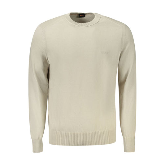 Hugo Boss Beige Cotton Men Sweater