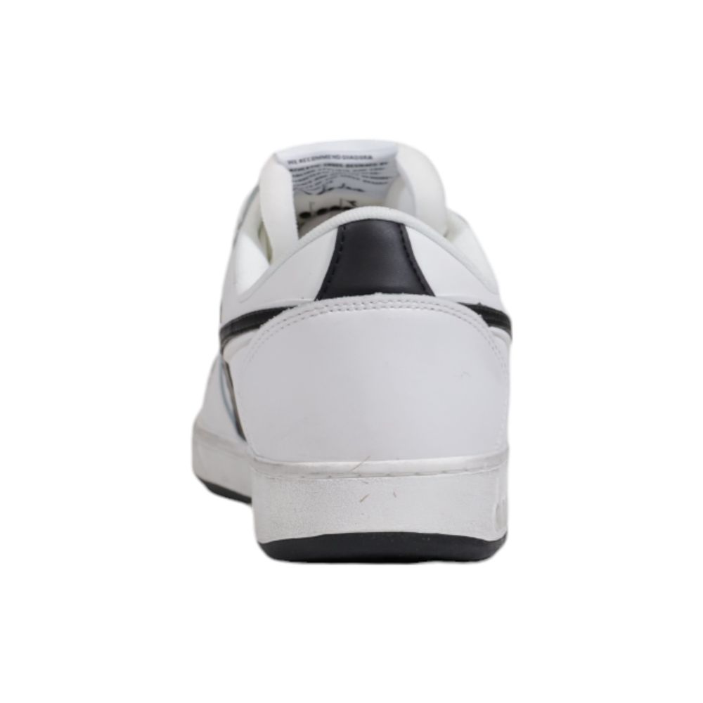 Diadora Black And White Leather Sneaker