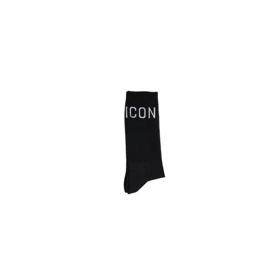 Icon Black Cotton Sock