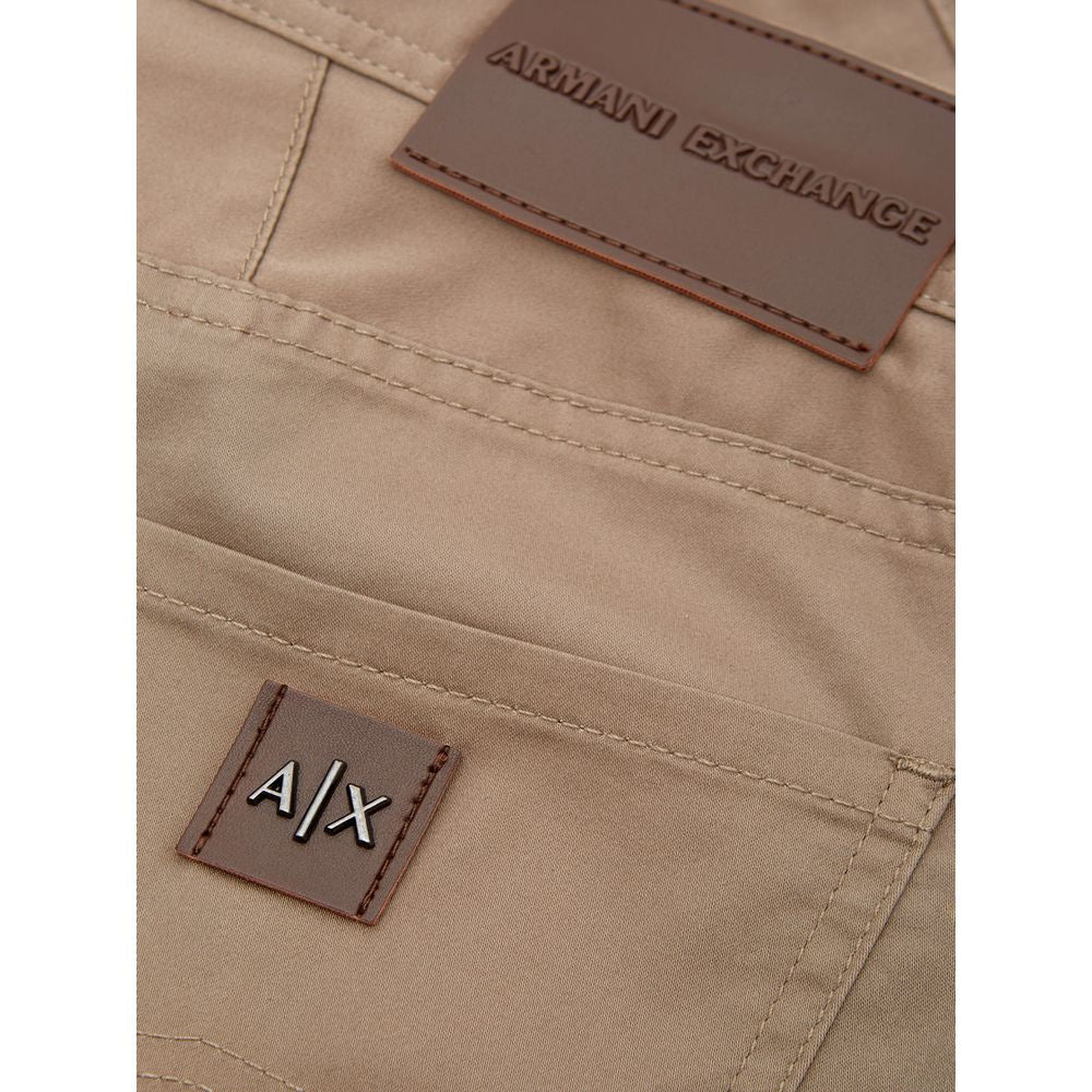 Armani Exchange Brown Cotton Jeans & Pant