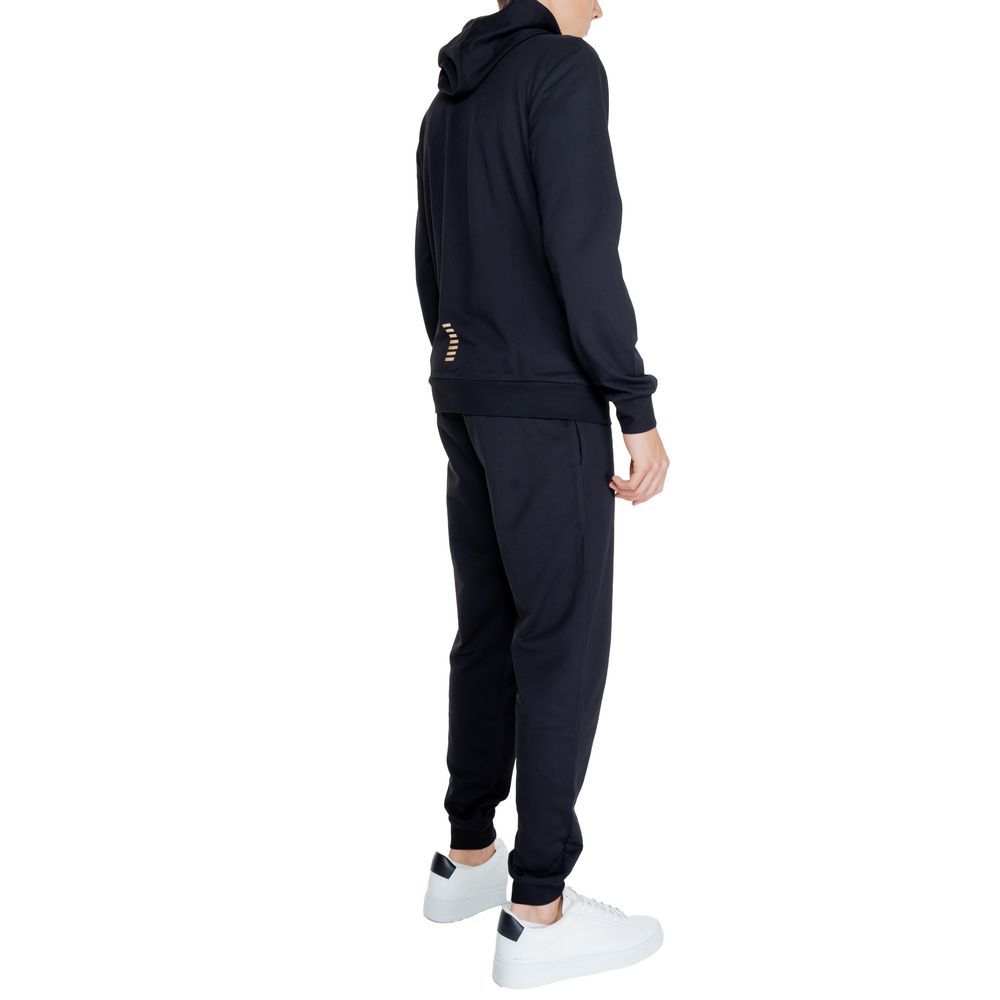 EA7 Emporio Armani Black Cotton Sweatsuit