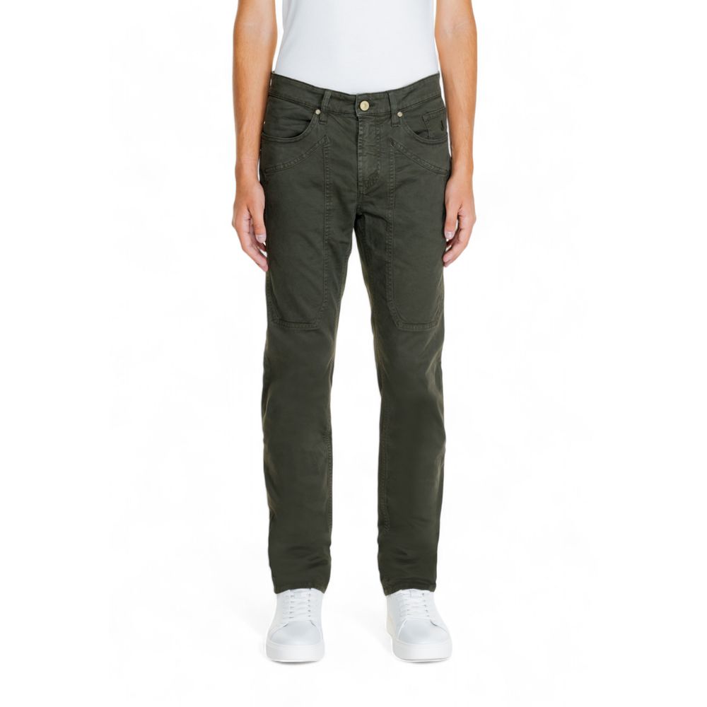 Jeckerson Green Cotton Jeans & Pant