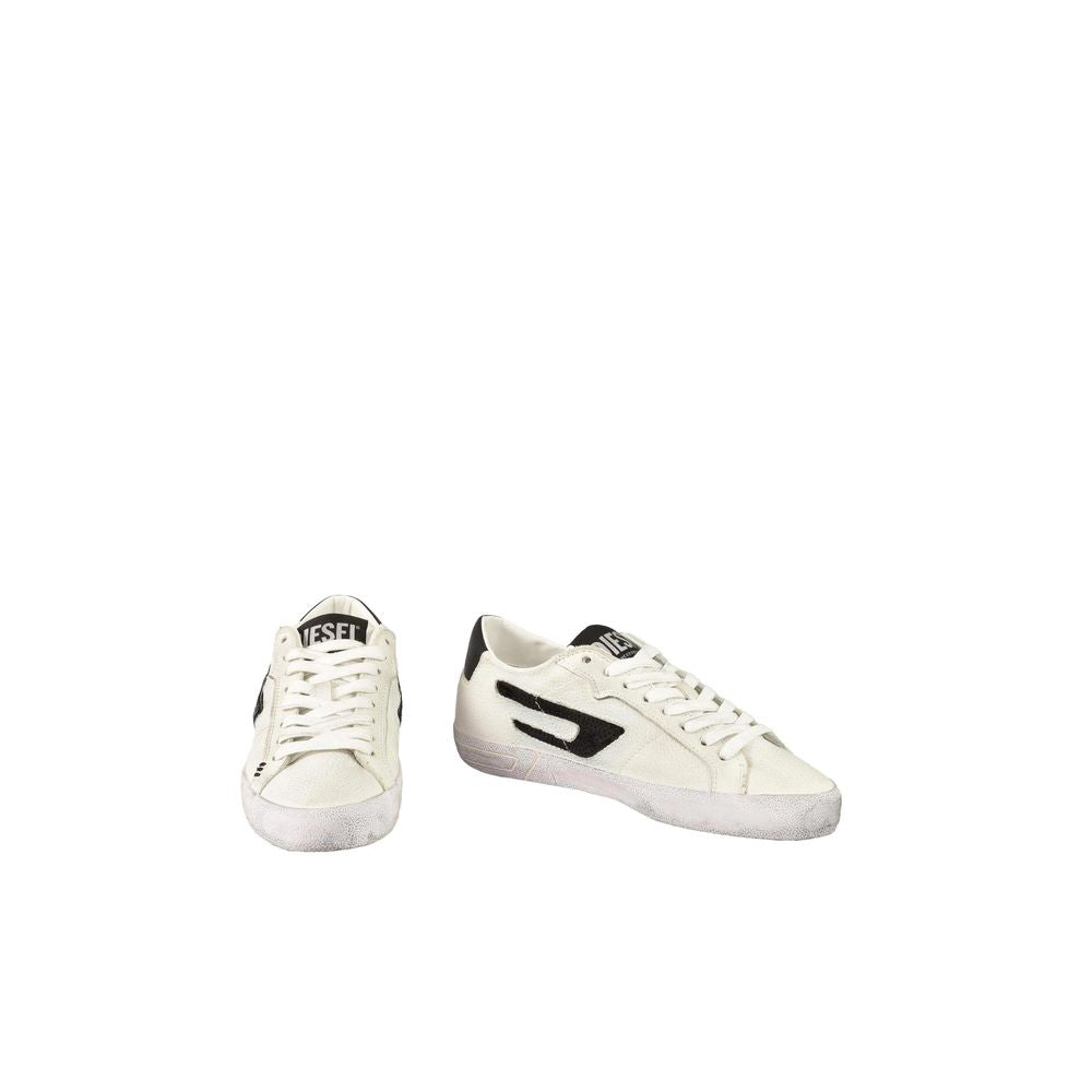 Diesel White Leather Sneaker