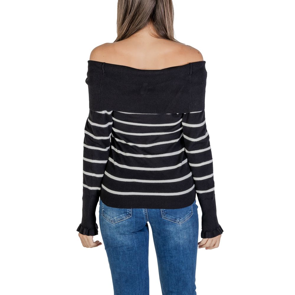 Sandro Ferrone Black And White Viscose Sweater