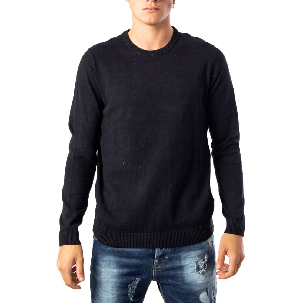 Jack Jones Black Cotton T-Shirt