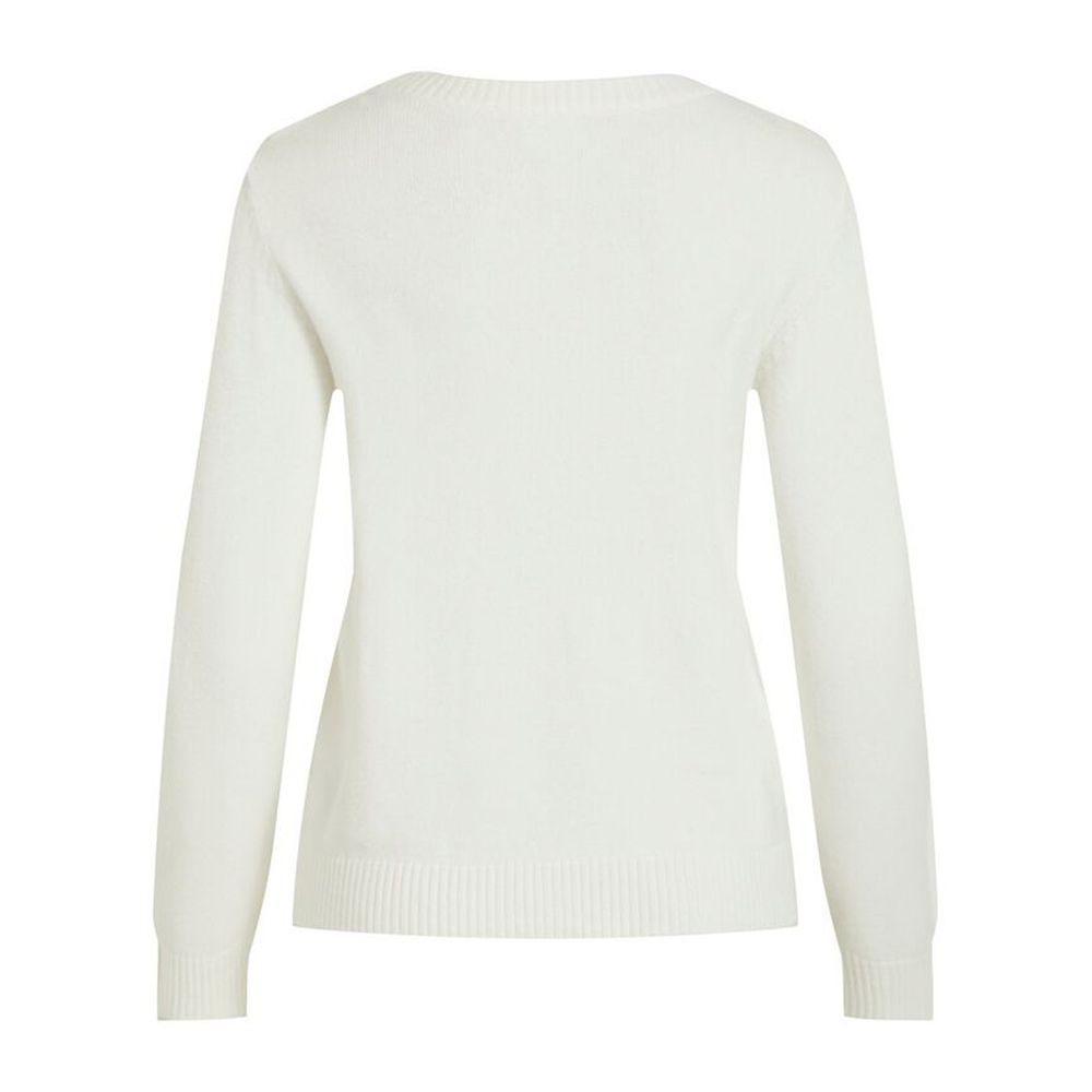 Vila Clothes White Viscose Sweater