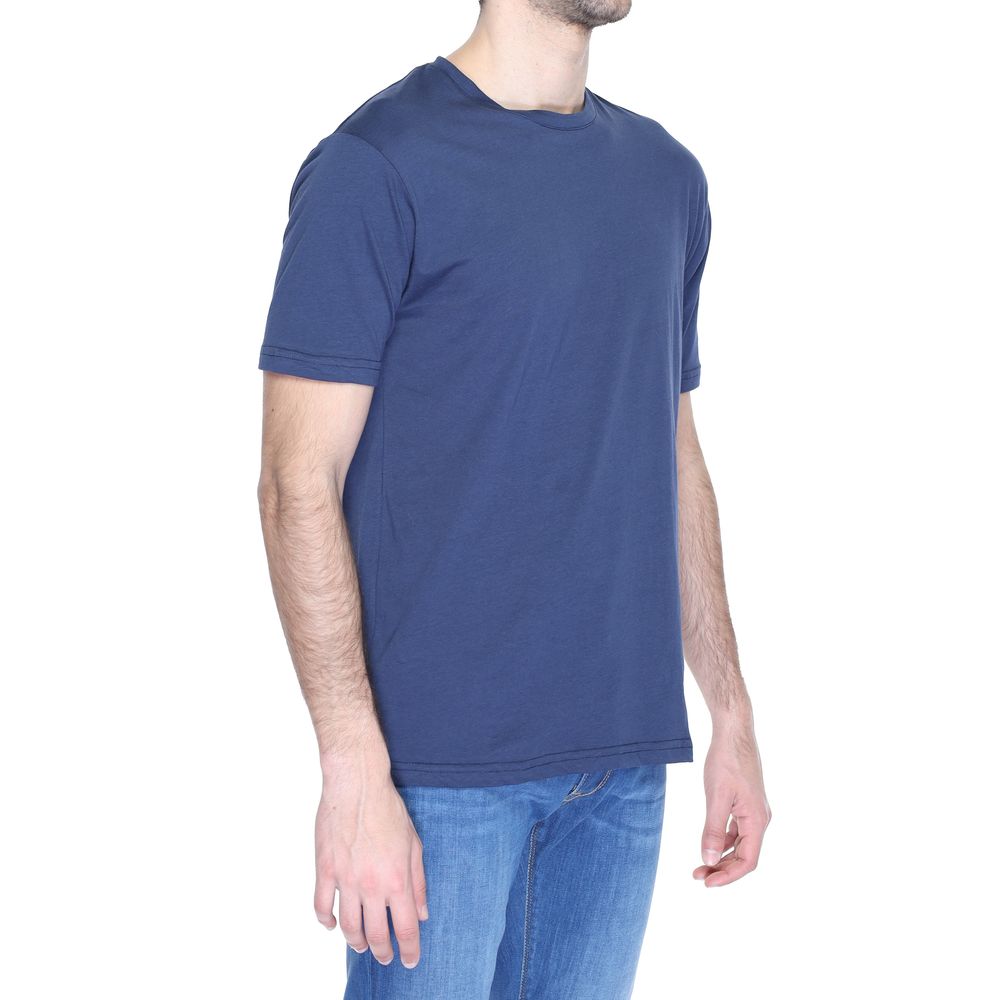 Gianni Lupo Blue Cotton T-Shirt