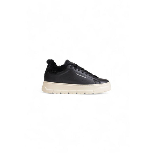 Crime London Black Leather Sneaker