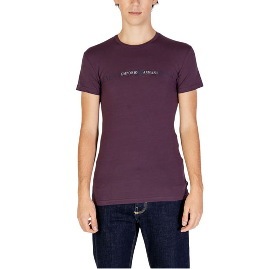 Emporio Armani Underwear Purple Cotton T-Shirt