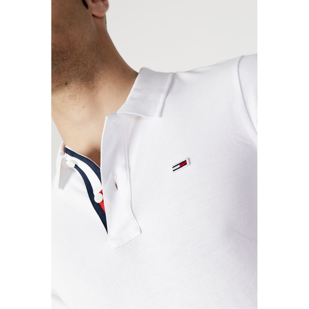 Tommy Hilfiger Jeans White Cotton Polo Shirt