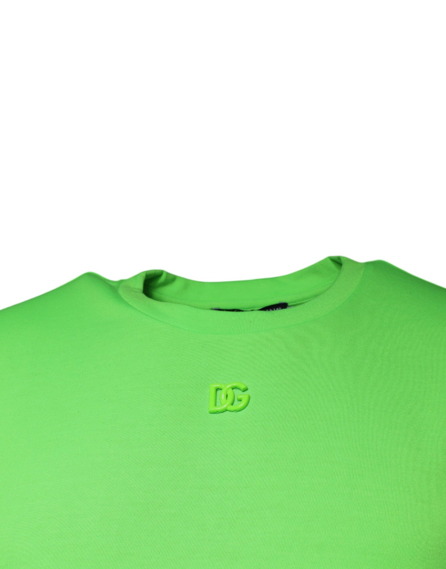 Dolce & Gabbana Green Logo Round Neck Short Sleeves T-shirt