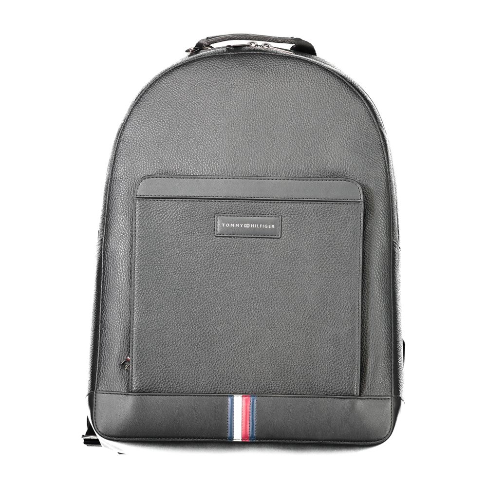 Tommy Hilfiger Black Polyethylene Men Backpack