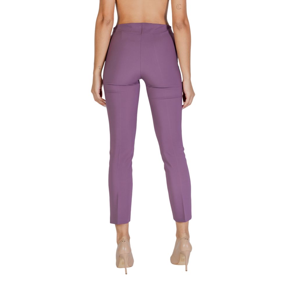 Sandro Ferrone Purple Polyester Jeans & Pant