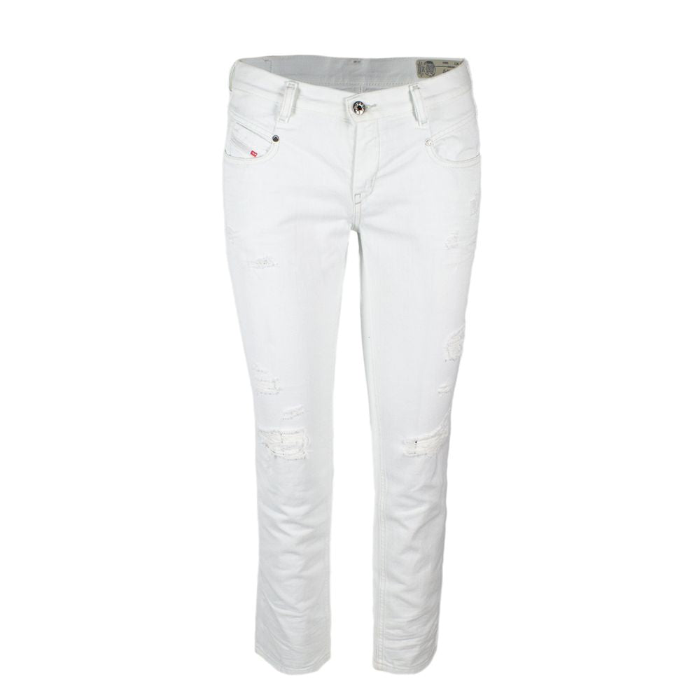 Diesel White Cotton Jeans & Pant