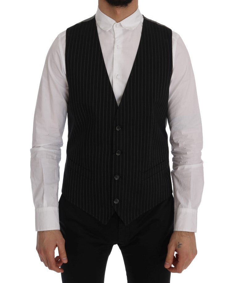 Dolce & Gabbana Sleek Striped Waistcoat Vest