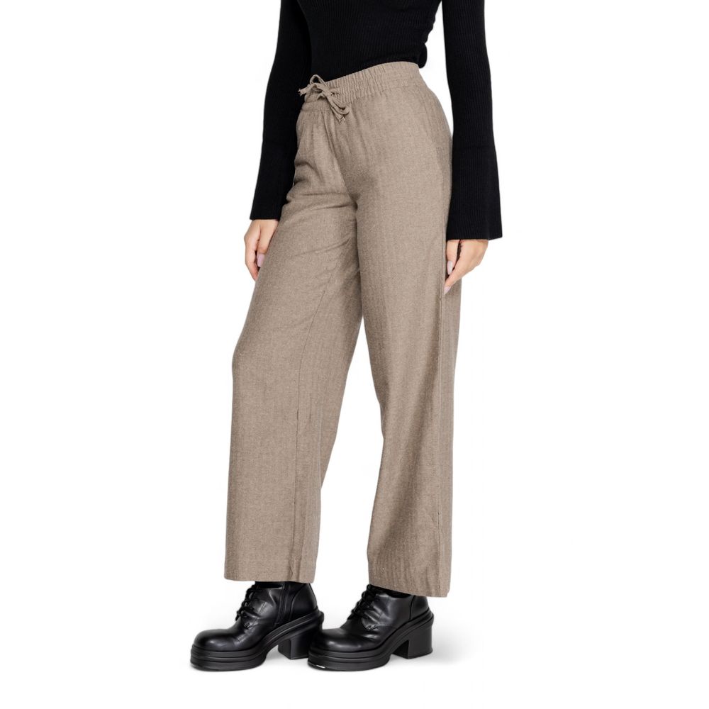 Jacqueline De Yong Brown Cotton Jeans & Pant