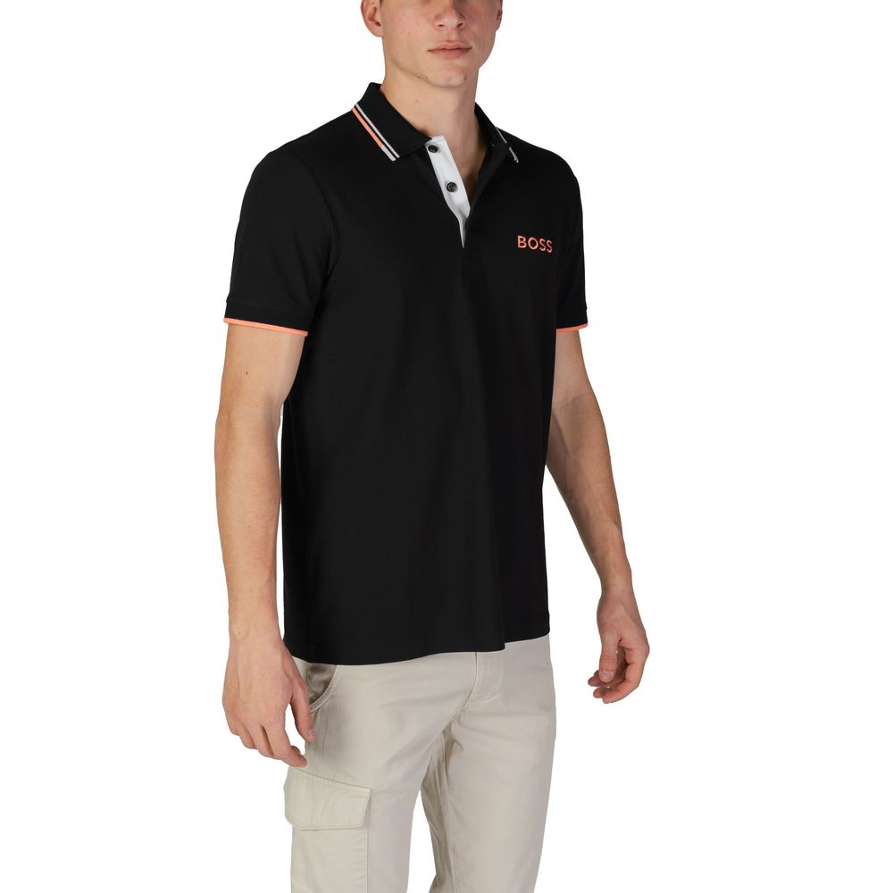 Hugo Boss Black Cotton Polo Shirt