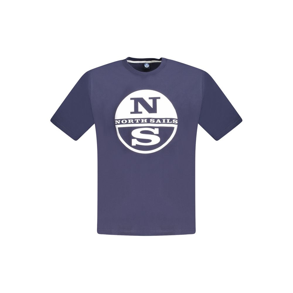 North Sails Blue Cotton Men T-Shirt