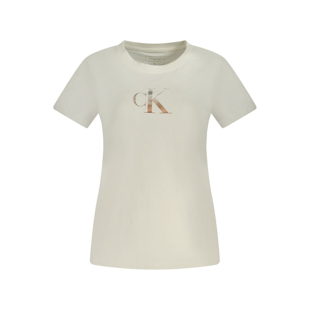 Calvin Klein White Cotton Women T-Shirt