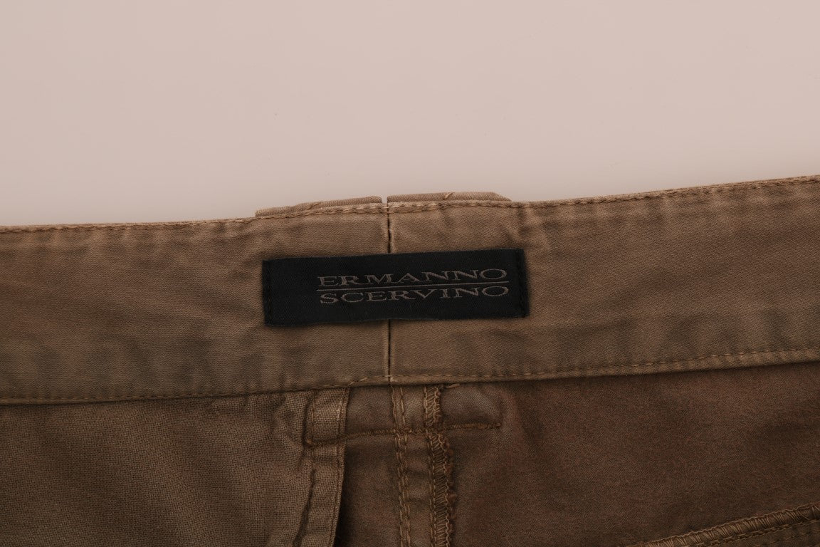 Ermanno Scervino Chic Brown Casual Cotton Pants