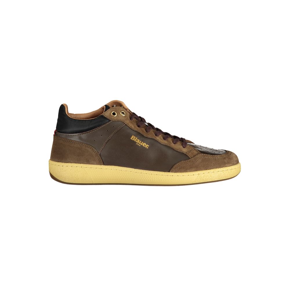 Blauer Brown Leather Men Sneaker