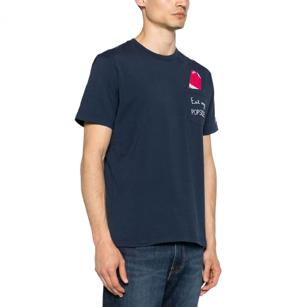 MC2 Saint Barth Blue Cotton Men T-Shirt