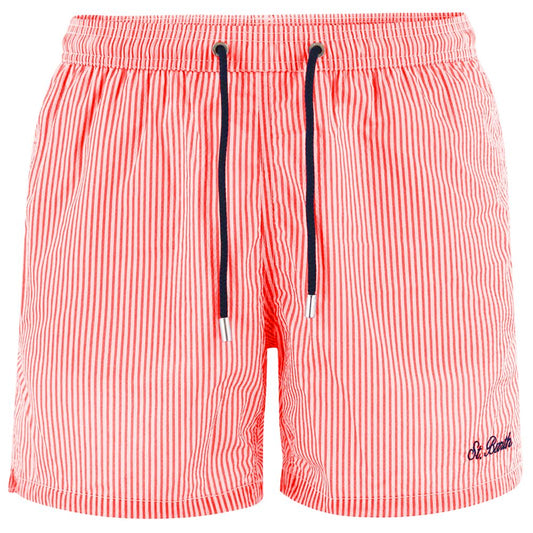 MC2 Saint Barth Red Polyester Men's Swim Trunks