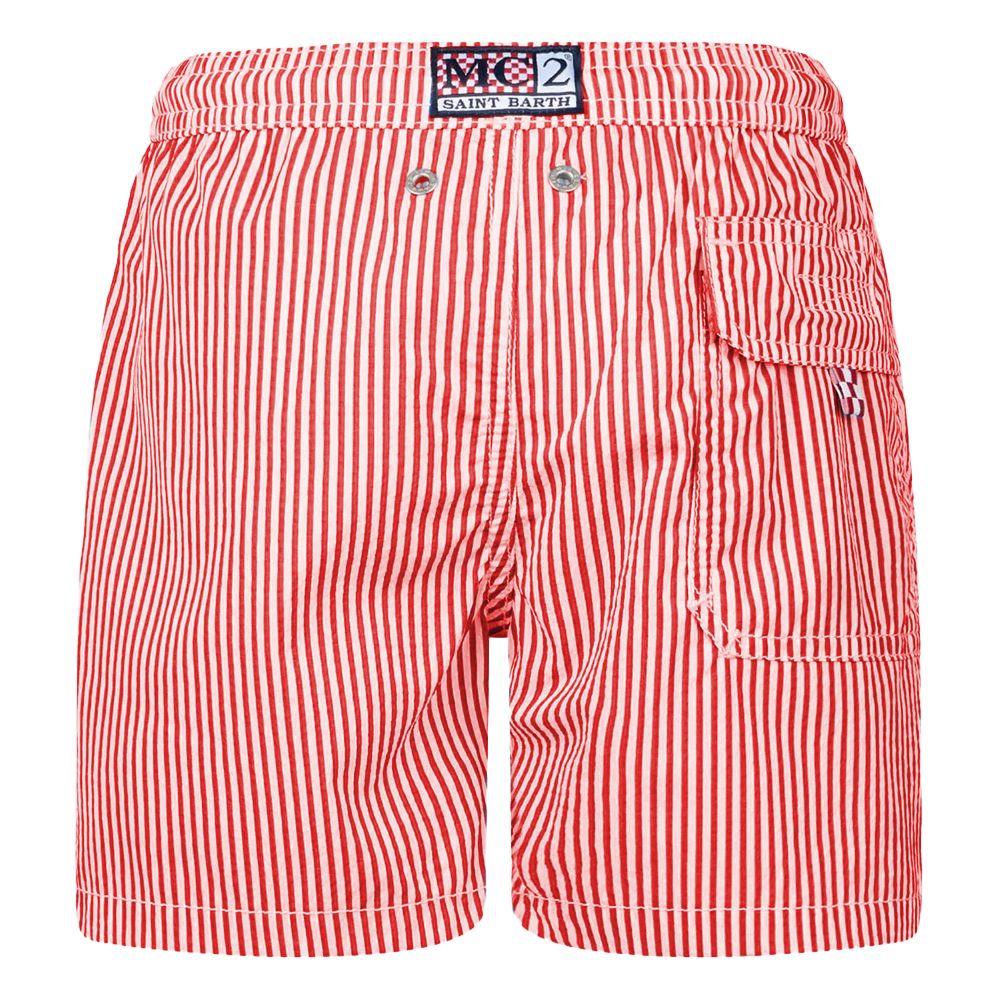 MC2 Saint Barth Red Polyester Men's Swim Trunks