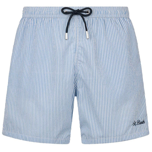 MC2 Saint Barth Light Blue Polyester Men Swimwear