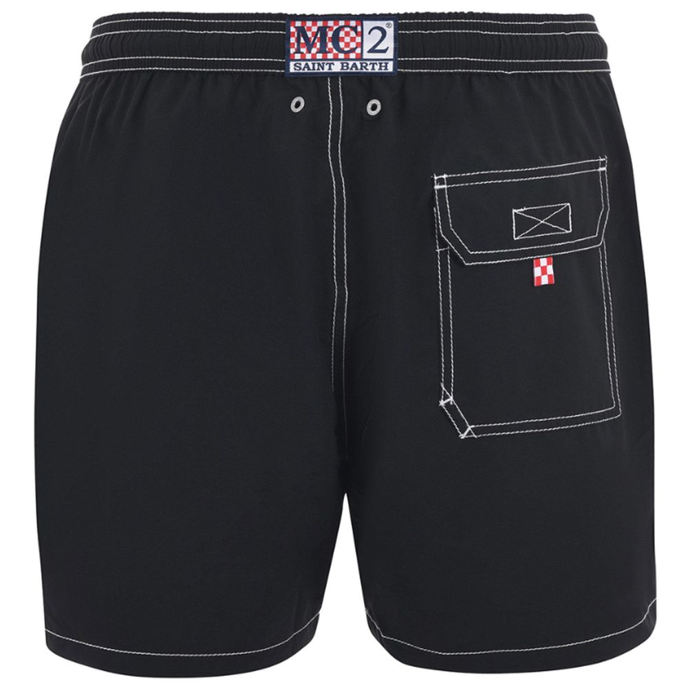 MC2 Saint Barth Black Polyester Men's Swim Trunk