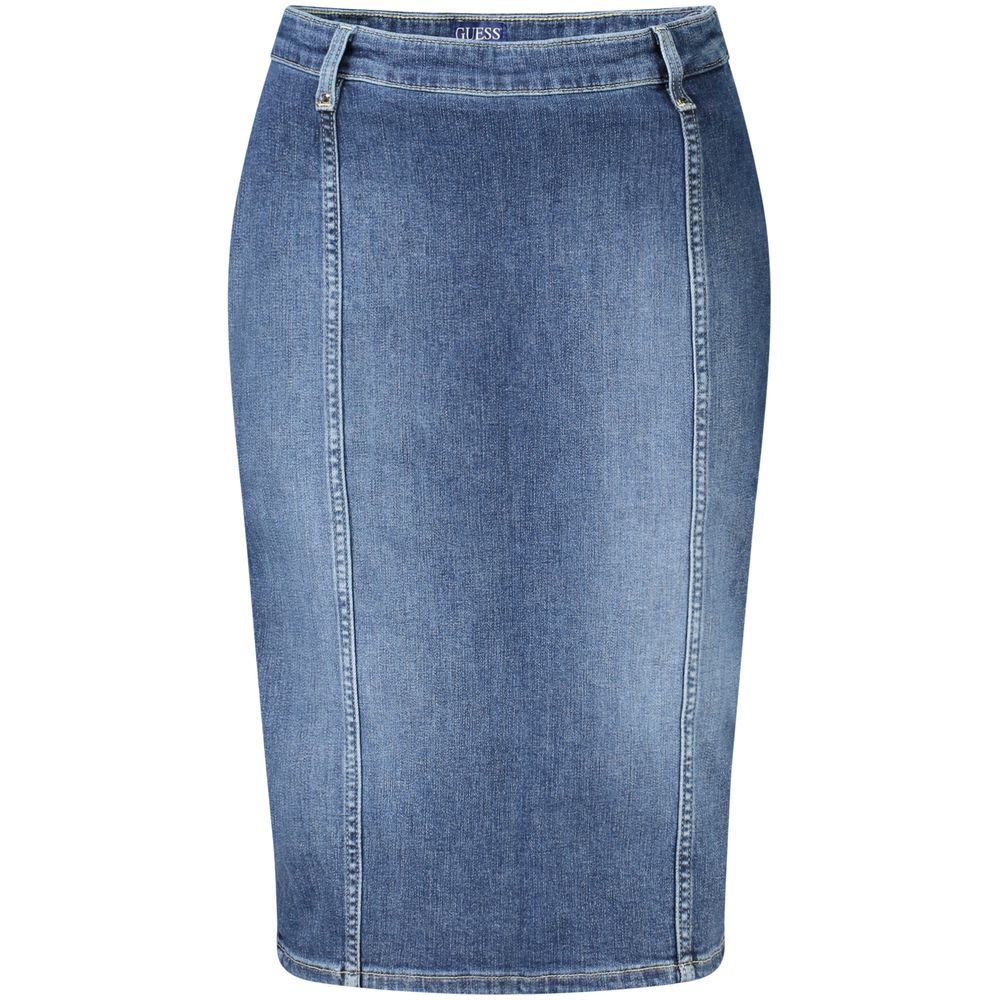 Guess Jeans Blue Cotton Women Skirt