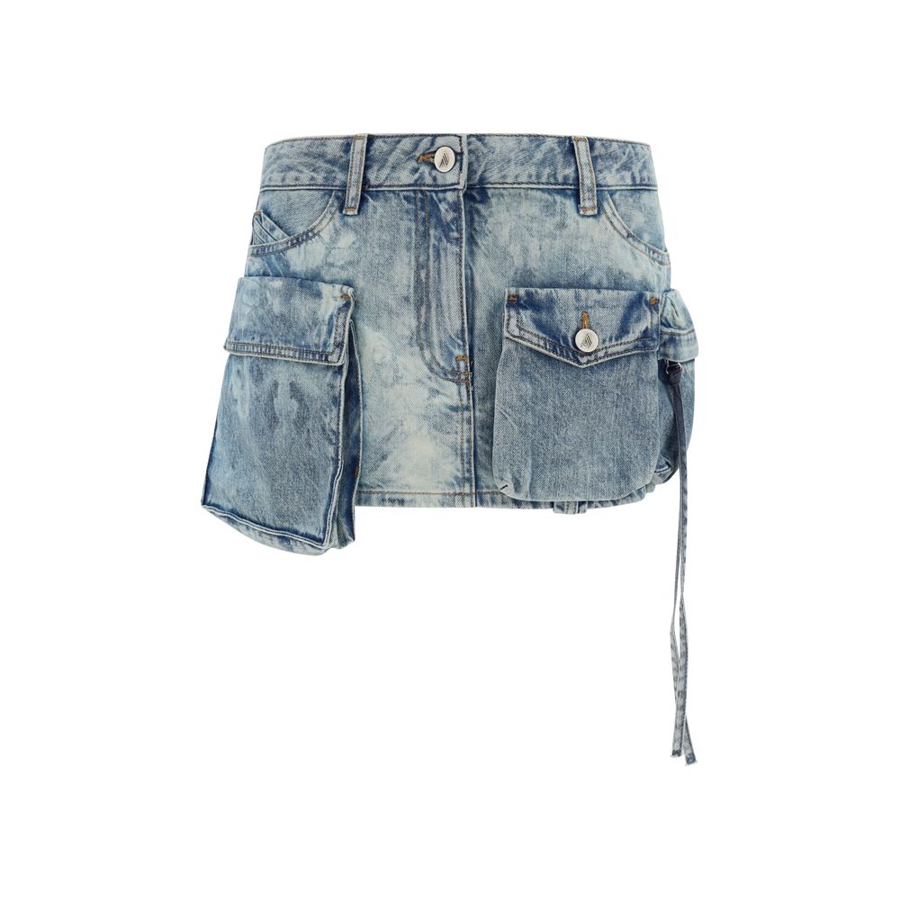 The Attico Denim Mini Skirt