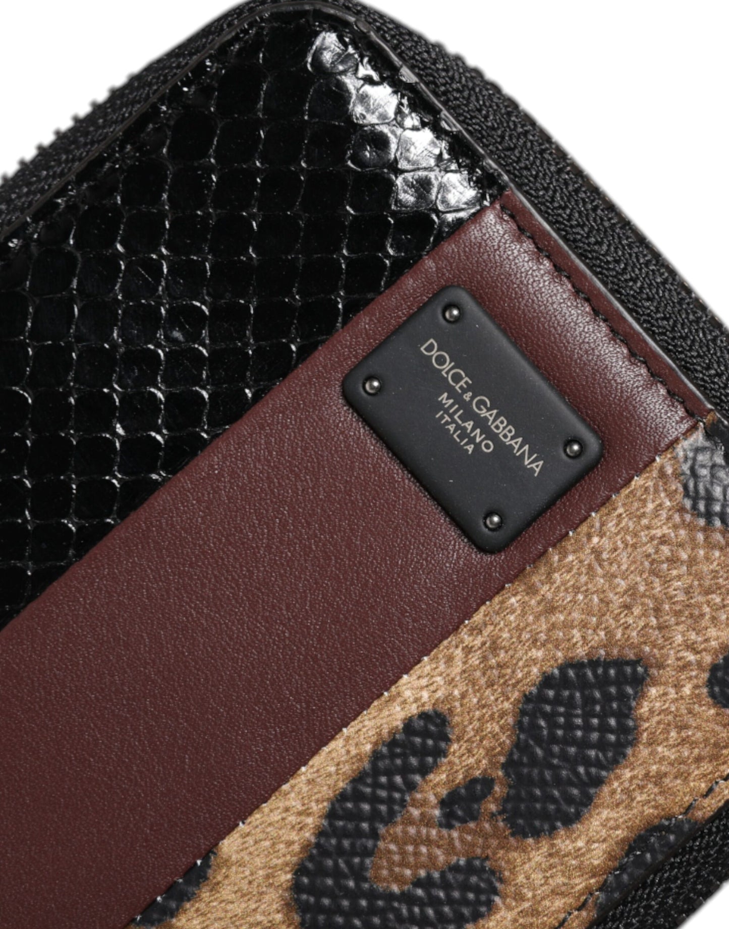 Dolce & Gabbana Multicolor Leopard Leather DG Bifold Card Holder Wallet