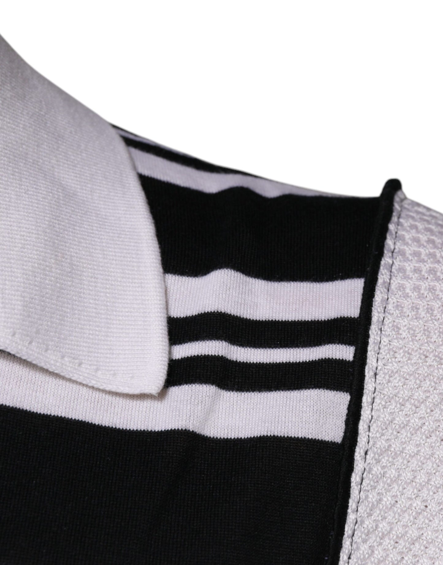 Dolce & Gabbana Black White Stripes Collared Polo T-shirt