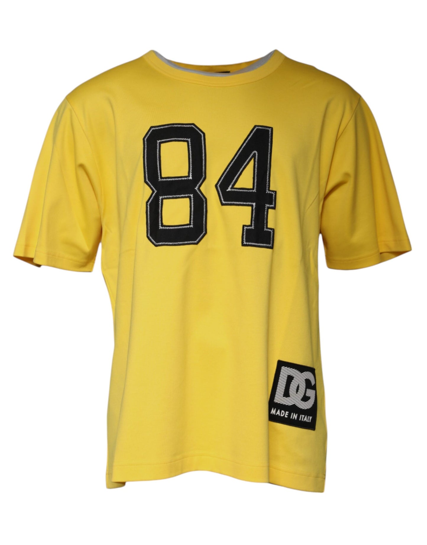 Dolce & Gabbana Yellow Crew Neck Short Sleeves T-shirt