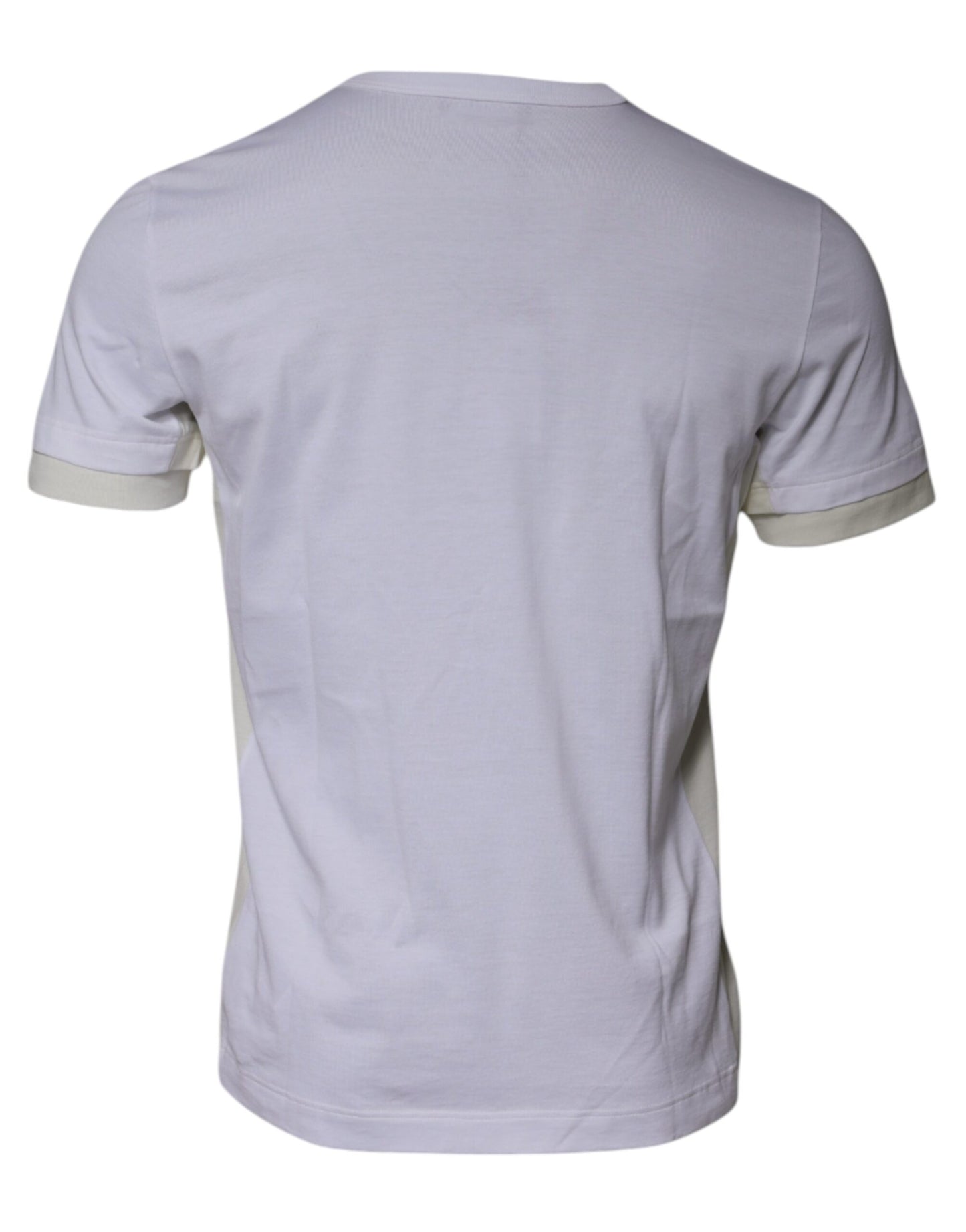 Dolce & Gabbana White Cotton Crew Neck Short Sleeves T-shirt