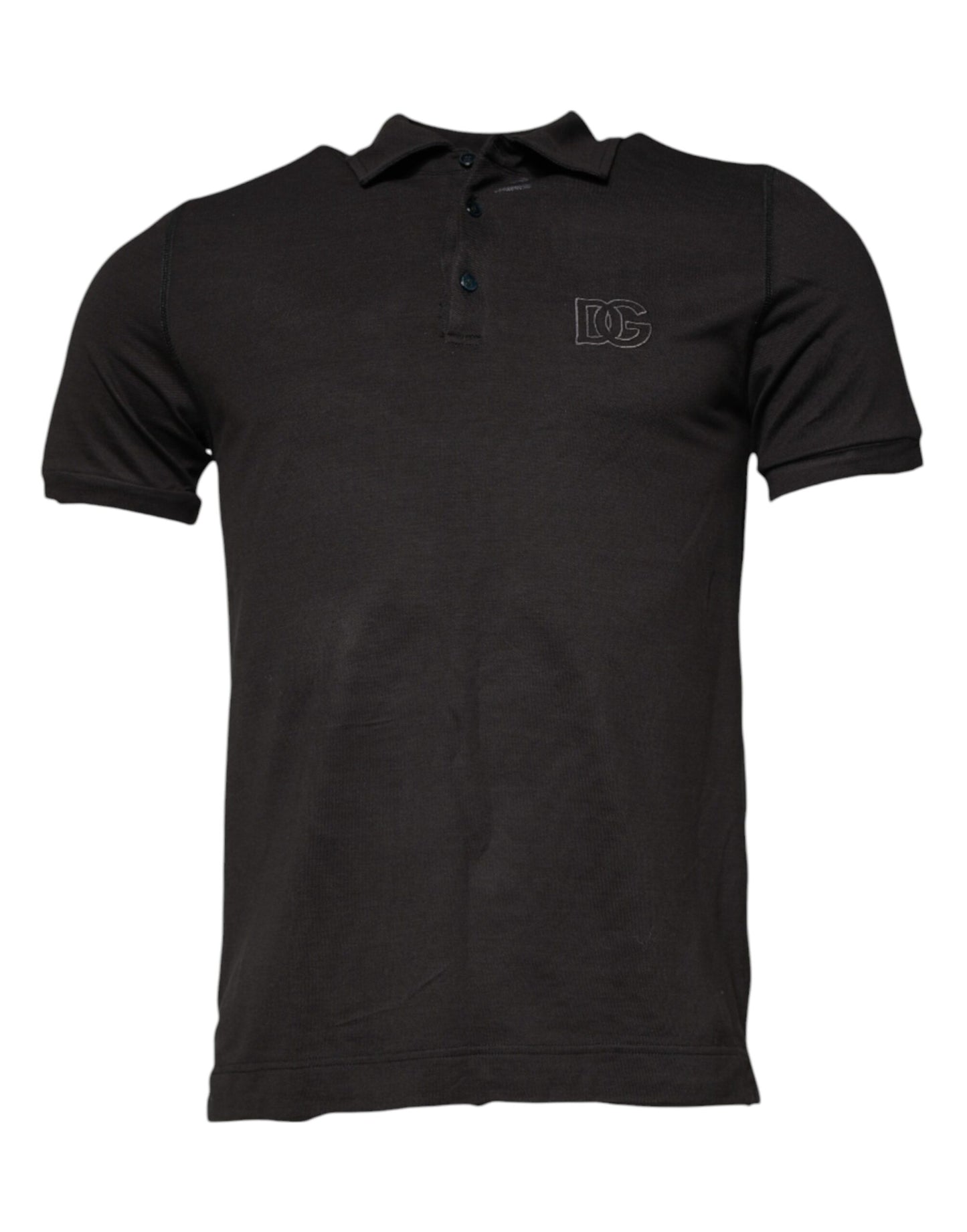 Dolce & Gabbana Dark Gray Collared Short Sleeves Polo T-shirt